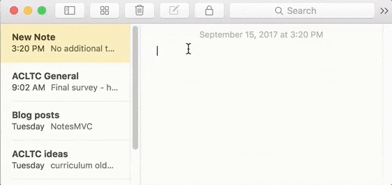 Mac notes app