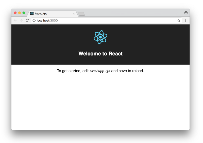 Default create-react-ap home page